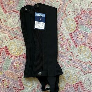 Ovation women black horseback riding half chap - NWT!!!!